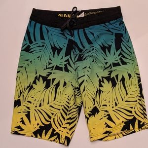 Mens Old Navy Swim Shorts Size 29 Tropical Leaves